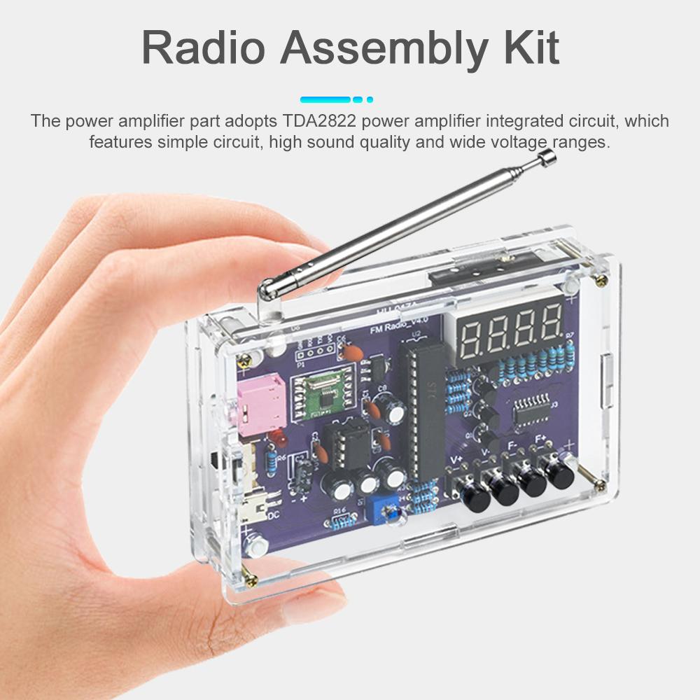 Radio Assembly Kit Frequency Modulation Circuit Board Microcontroller DIY Electronic Production Soldering Practice Bulk Parts