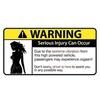 J512# Panties Warning Peek Slap Decal Anime Sticker on The Car Vinyl Decal Waterproof Decoration Car Stickers
