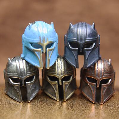 Шлем Охотник за головами, боевые доспехи, воин, латунный нож, подвеска на ремешке, DIY EDC, уличный инструмент, аксессуары из паракорда