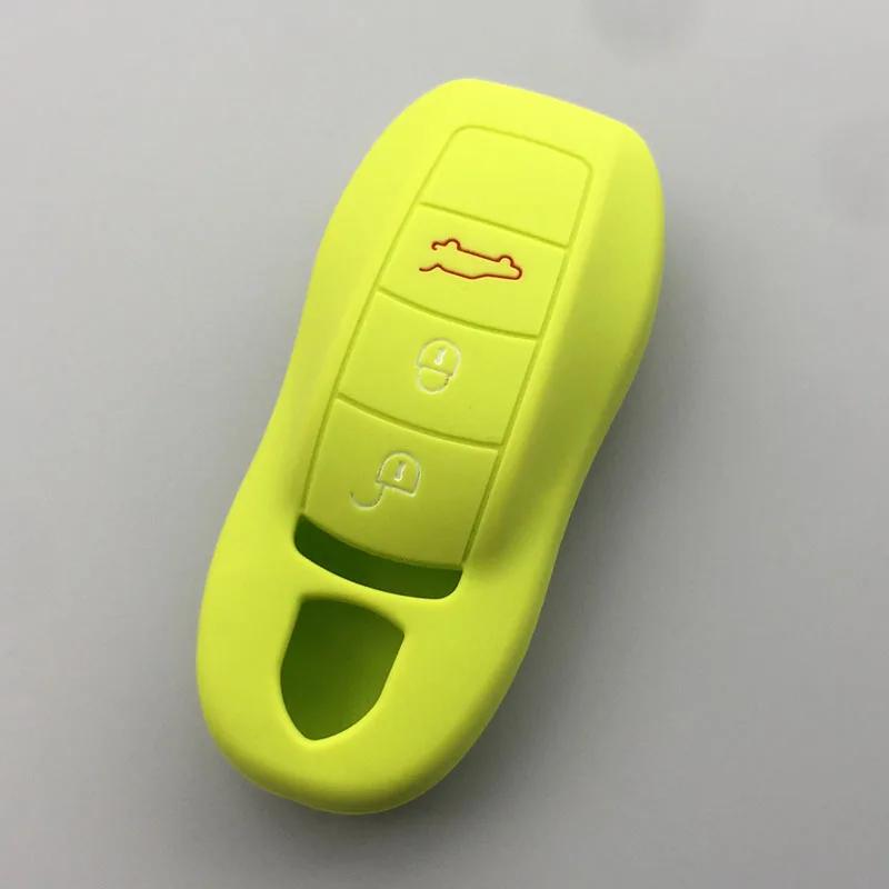 ADB2 Car Key Fob Holder Cover Case For Porsche Cayenne 911 996 Panamera Macan silicone Car Protection Shell Auto Accessories Styling