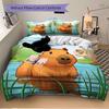 3pcs Capybara, Waterfront Duvet Cover Set - Machine Washable, Includes 1 Cover and 2 Pillowcases, No Core Included yy251013107