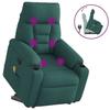 VidaXL Reclining Massage Armchair Dark Green Fabric 3303048