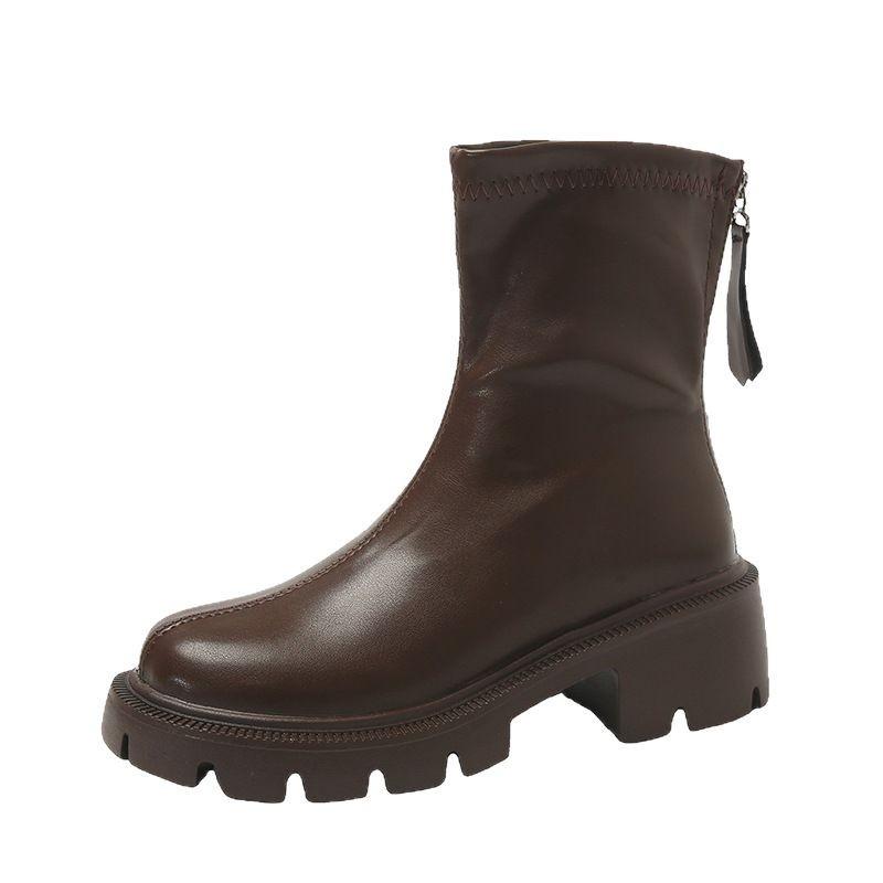 Ботинки мартин женские туфли 2025 новые популярные женские ботинки на толстой подошве тонкие ботинки британский стиль маленькие короткие ботинки женские весенне-осенние одинарные ботинки