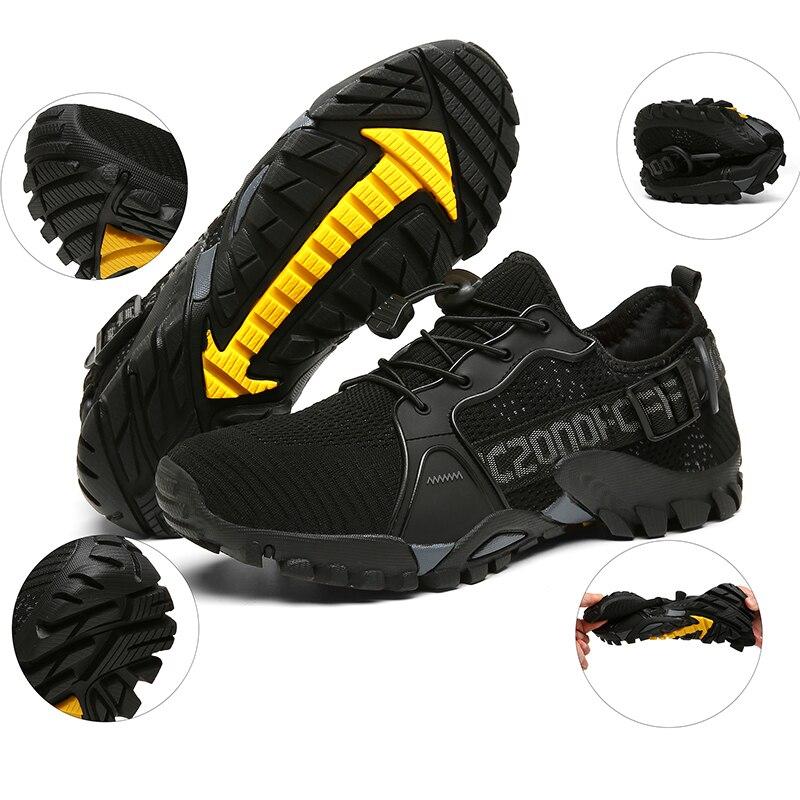 Tehezao Мужская уличная обувь для прогулок, быстросохнущие нескользящие кроссовки для рыбалки, дышащая удобная мужская обувь для треккинга