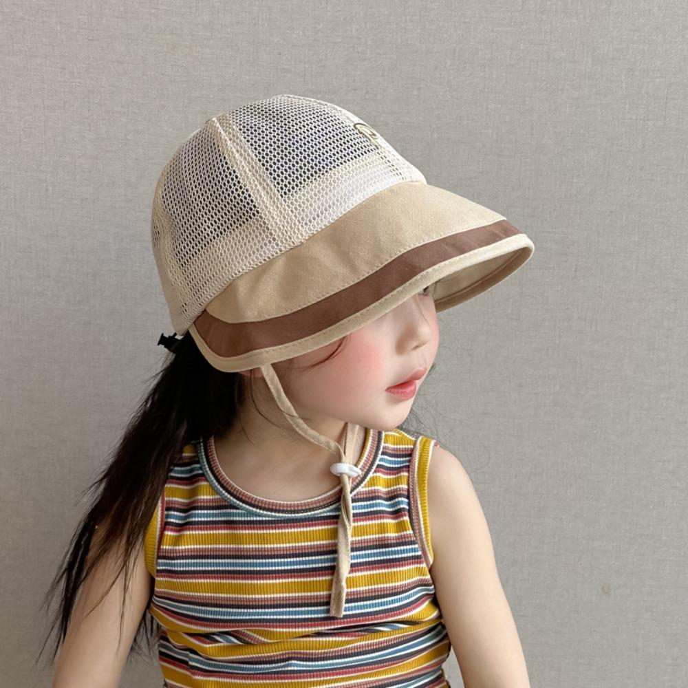 Mesh Baby Fisherman Hat Letter Kids' Summer Hats New Sun Block Hat