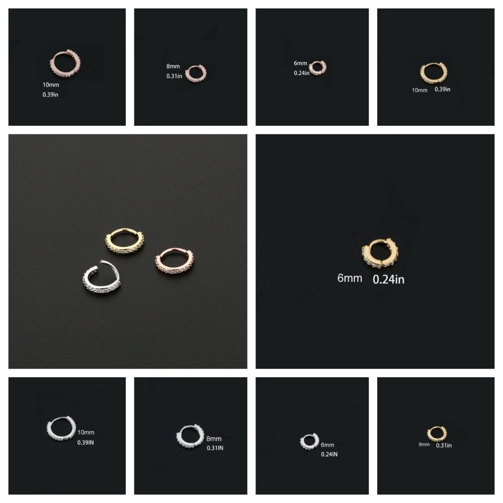 Гипоаллергенный Круглый Циркониевый Пирсинг Носа Хряща Хеликса Персональности Женщины