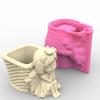 3D Девочка-ангел Цветочный горшок Силиконовая форма Подсвечник Форма для смолы DIY Коробка для хранения