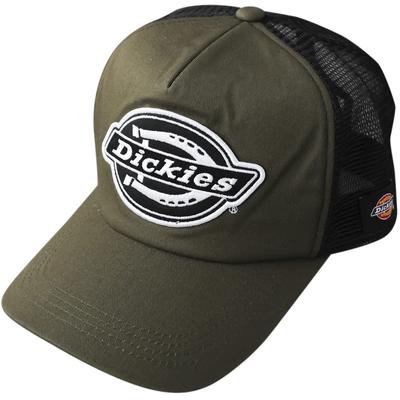 Кепка Dickies, изготовленная на заказ, большого размера, из твила и сетки, размеры XL, LL (62см), Мужская черная сетчатая кепка, американский повседневный уличный стиль (JP, Алфавит, LL, (01) хаки)