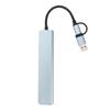 8 In 1 USB C Hub Aluminium Alloy with 1 USB3.0 Type C 3 USB2.0 3.5mm Jack Usb C to Memory Card Reader for Laptop