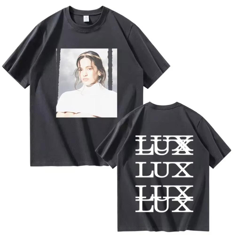 Rosalía LUX Tshirts New Album Harajuku Graprhic Oversized Men Women Short Sleeve Tops Fashion Male Cozy Pop music Streetwear
