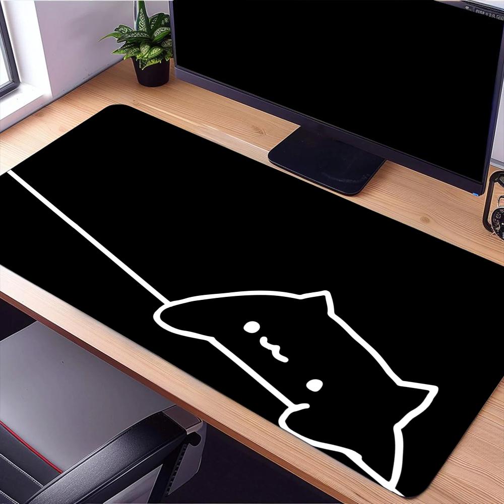 Bongo Cat with Paws in the corner t Mouse Pad Large Desk Mat Keyboard Ergonomic Office Rubber PC Non-slip Anti-fray Home Custom