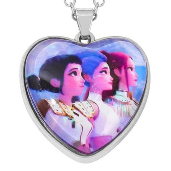Корейское Поп Ожерелье с Подвеской Сердце Ожерелье Аниме Фильм Охотники Ожерелье Украшение Подарок для Подростков Мальчиков Девочек Фанатов