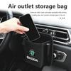 AAAJE1 For Skoda Car Car Air Outlet Storage Box Phone Glasses Organizer Auto Styling Accessories Fabia Kamiq Superb Scala Enyaq-iV MK3