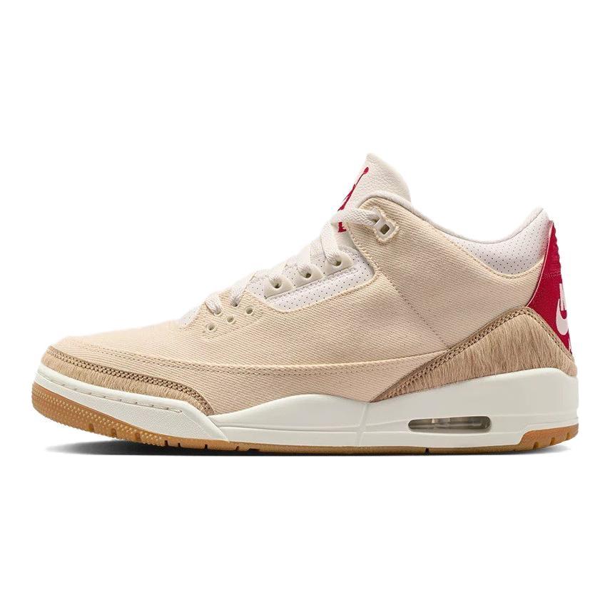 Jordan Air Jordan 3 Винтажные Баскетбольные Кроссовки Мужские Бежевый Красный IR0910-400