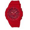 Analog Quartz Red Resin Casual G-Shock GA-2100-4ADR Men's Watch, Blue,