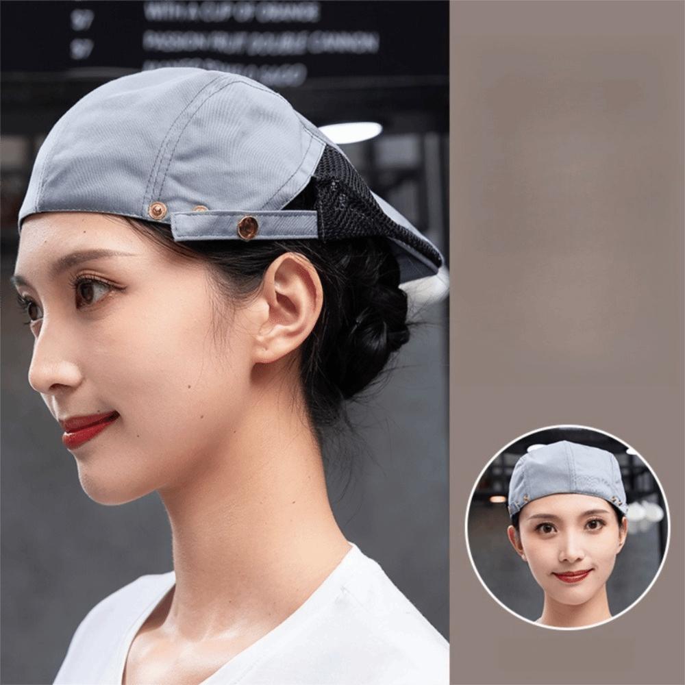 Breathable Service Cap Oil-resistant Mesh Hat Beret Hat  Restaurant BBQ Restaurant Kitchen