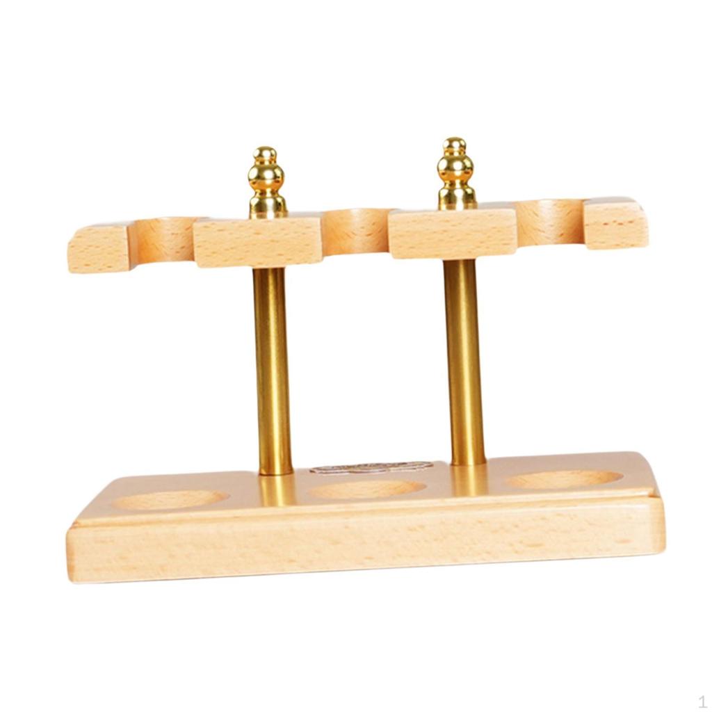 Деревянная подставка для трубок на 3 слота, ручная работа, аксессуары, органайзер-стойка из массива дерева, черная