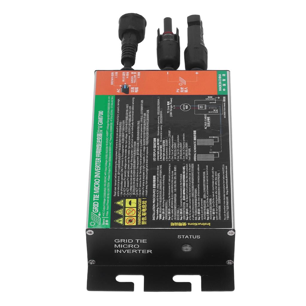 Солнечный микроинвертор Сетевой микроинвертор MPPT Чистая синусоида AC 120 В для управления