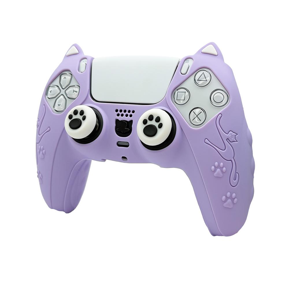 VILCORN Anti-Slip Silicone Case for PS5 Controller with Thumb Grips – Shockproof Skin Cover for DualSense Gaming Accessories
