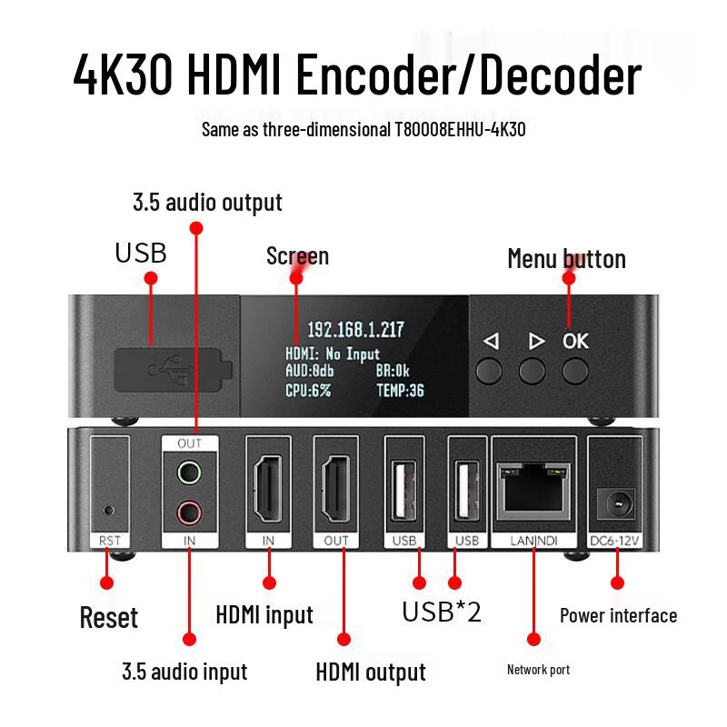 4K30 HDMI/USB Видеокодер/Декодер