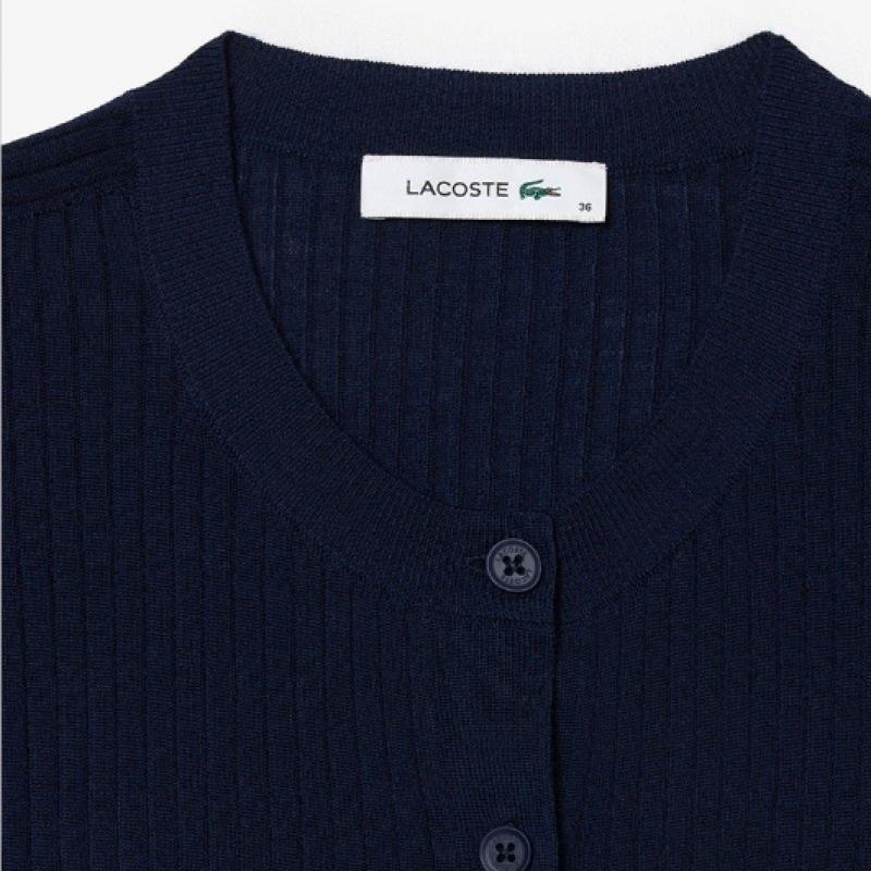 Lacoste Женский кардиган S Slim Fit с круглым вырезом и резинкой Af2560 54n 166