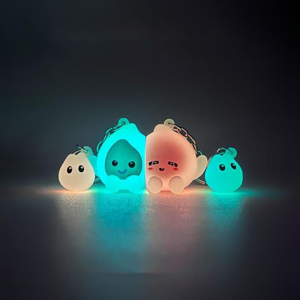 Glow-in-the-dark Keychains Hanger Luminous Couple Keyring Key Ring Rack Couple Use