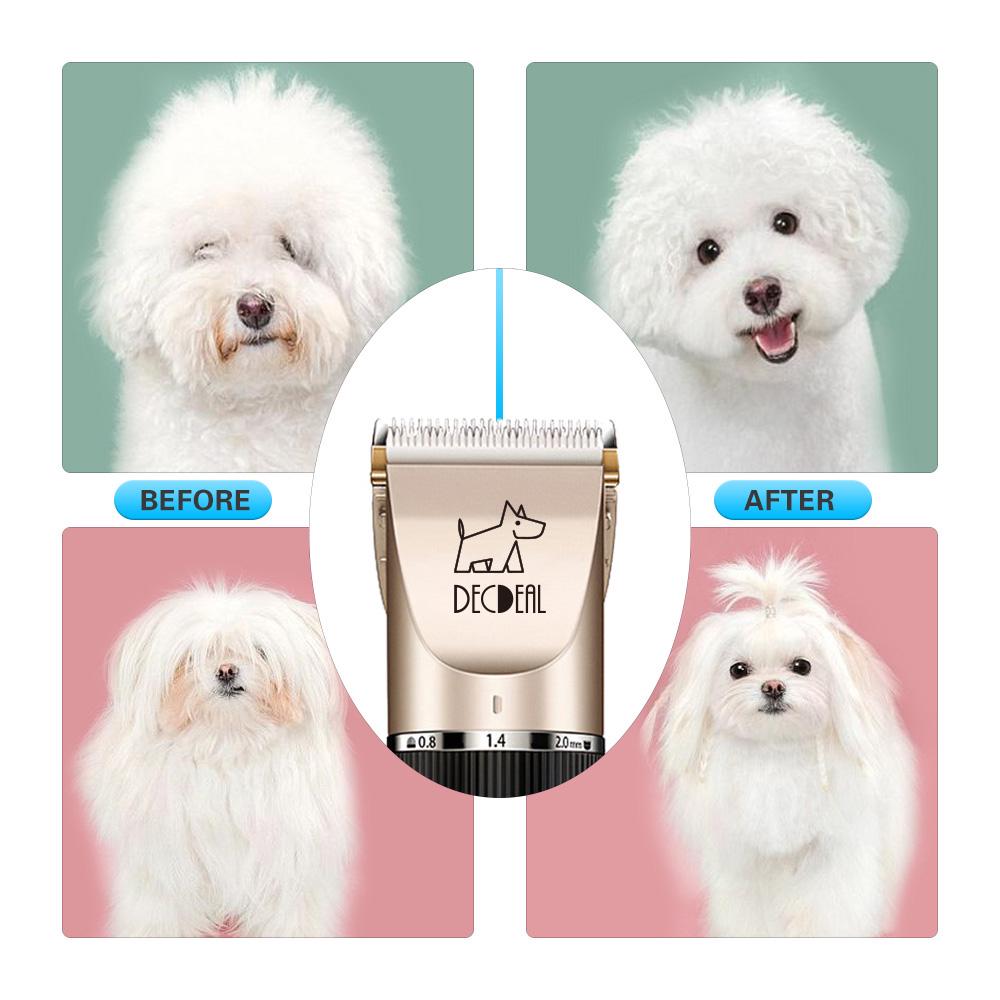 Decdeal Домашние животные Собака Кошка Электрическая машинка для стрижки собак Набор для ухода за собаками Триммер для маленьких собак Кошки