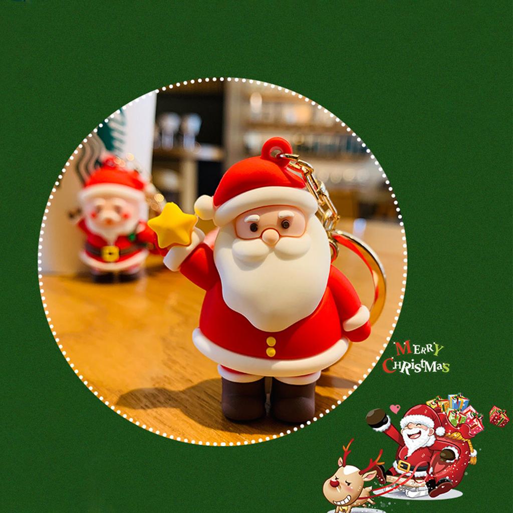 Рождественский брелок милый Санта-Клаус кулон металлический брелок рождественский орнамент брелок для DIY искусства