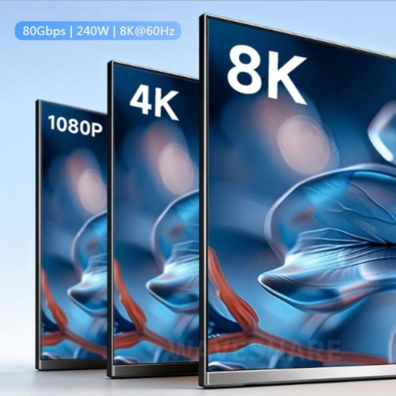 Удлинительный кабель USB4 V2.0 Type C со скоростью 80 Гбит/с, поддержкой видео 8K и 4 совместимостью