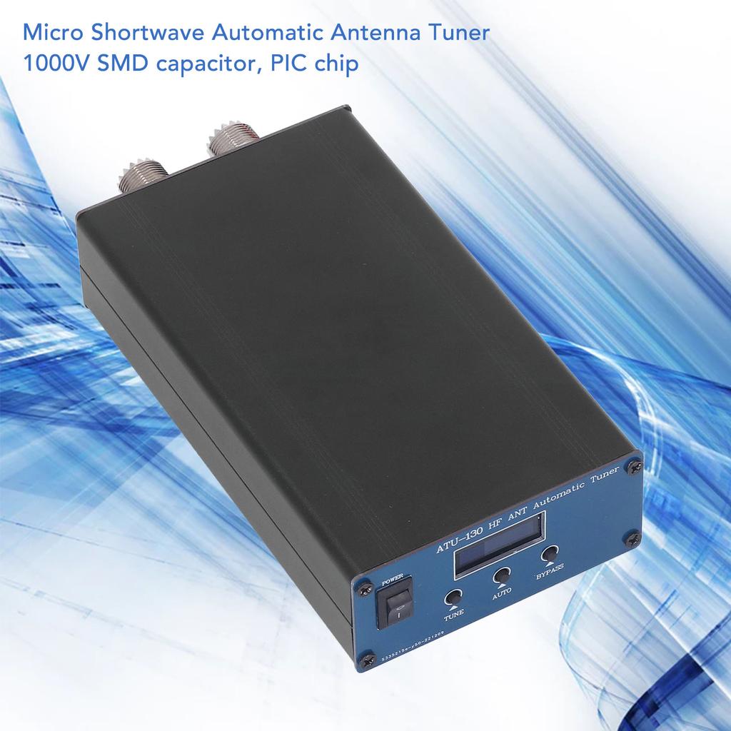 ATU-130 1,8‑50 МГц 200 Вт Микро коротковолновый автоматический антенный тюнер 10‑15 В постоянного тока Органический светодиодный дисплей