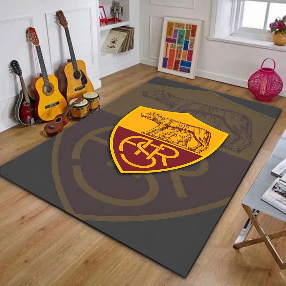 Wolf and Twins Emblem Patterned carpet, non slip mat suitable for living room and bedroom sofas