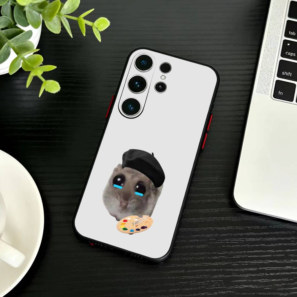Big-eyed goofy Mouse Phone Case For Samsung S26,S25,S24,S23,S22,S21,S20,S30,Ultra,Plus,Fe,Note,5G Black Cover