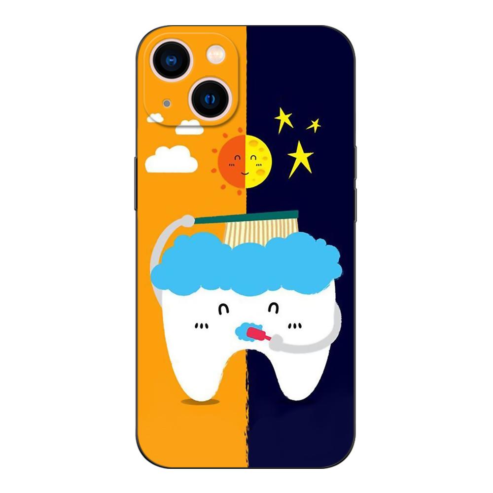 Black tpu Case For Xiaomi Redmi 9T Note 9T Note 10 8 8T 7 5G 4G Pro 10S Dentist tooth pattern