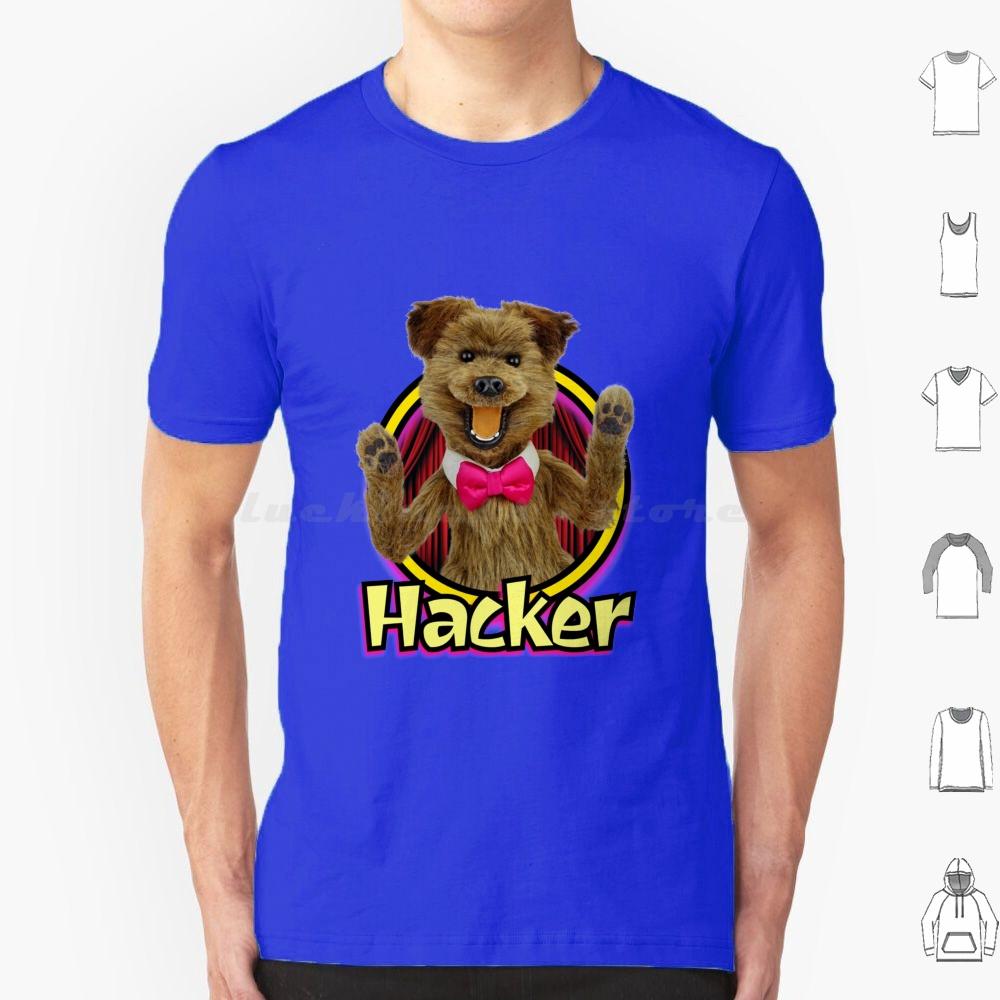 Hacker T Dog From Hacker Time T Shirt Big Size 100 Cotton Puppet Puppetbuilder Puppetbuilding Puppeteer Puppetmaker Puppet
