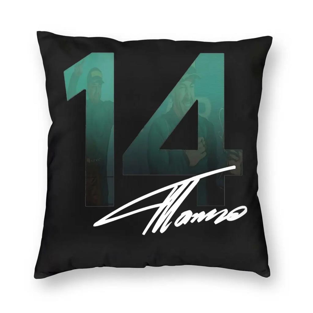 Fernando Alonso Racing Car Pillowcase Printing Fabric Cushion Cover Decor Throw Pillow Case Cover Home Zippered X
