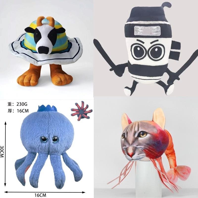 Kawaii Tung Tung Tung Sahur Plush Funny Tralalelo Tralala Sharks Wear Blue Shoes Stuffed Doll Pillow Toy For Kid Birthday Gifts