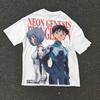 Neon Genesis Evangelion Аянами Рей Аска Классический Стиль Футболка с коротким рукавом 2026 Лето Мужская Женская Хлопковая Футболка Топы