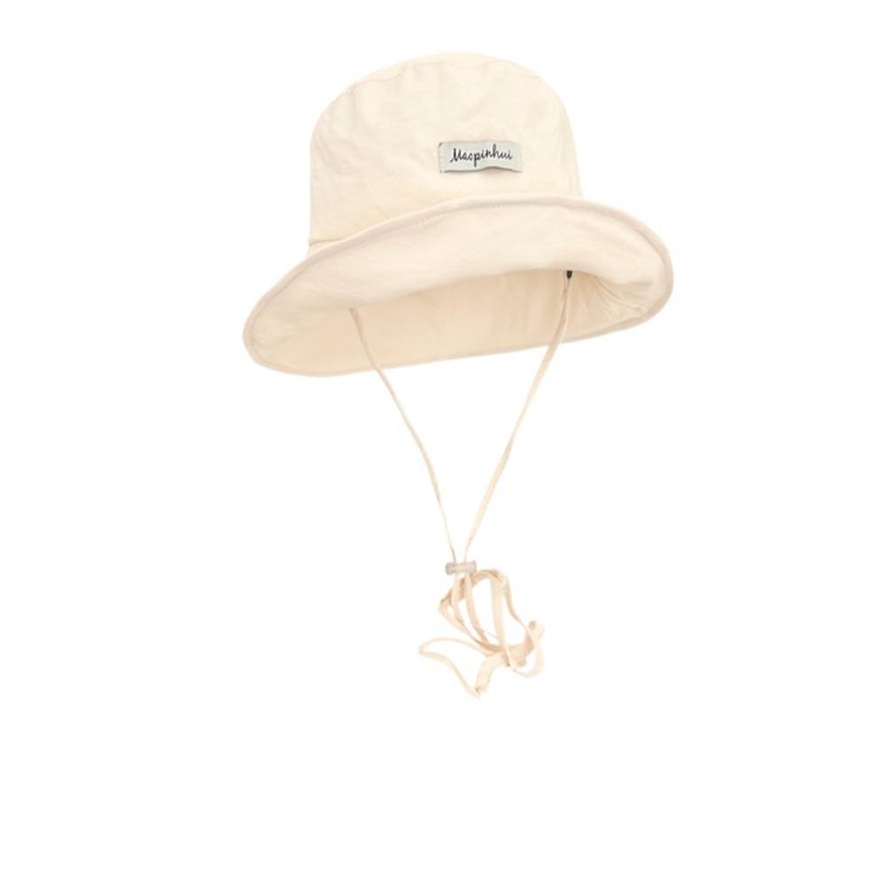 Wide Brim Fisherman Hat Sunshade Drawstring Bag Korean Style Sun Hat Summer