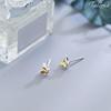 Серьги комплект маленькая пара Популярность Совместимо с аллергией на металлы Оставьте его включенным Серебро 925 пробы Различные виды пирсинга Мило 6 пар Модная женщина
