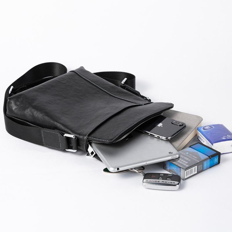 Корейская сумка через плечо из натуральной кожи, повседневная сумка через плечо для мужчин, деловая повседневная сумка из коровьей кожи с верхним слоем