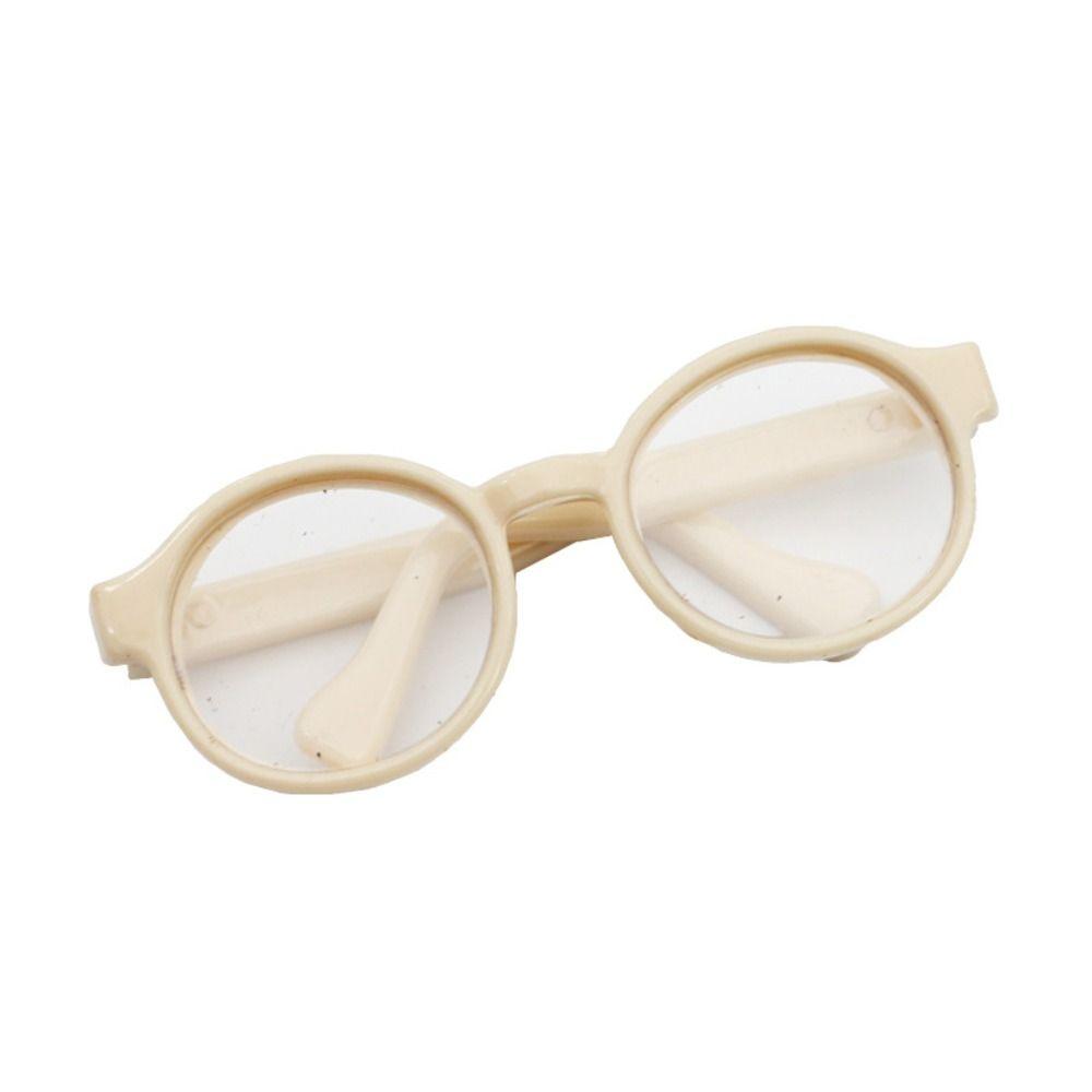 Пластиковые Прозрачные Пластиковые Очки Прозрачные Кукольные Круглые Очки Кукольные Мини-Очки Детская Игрушка