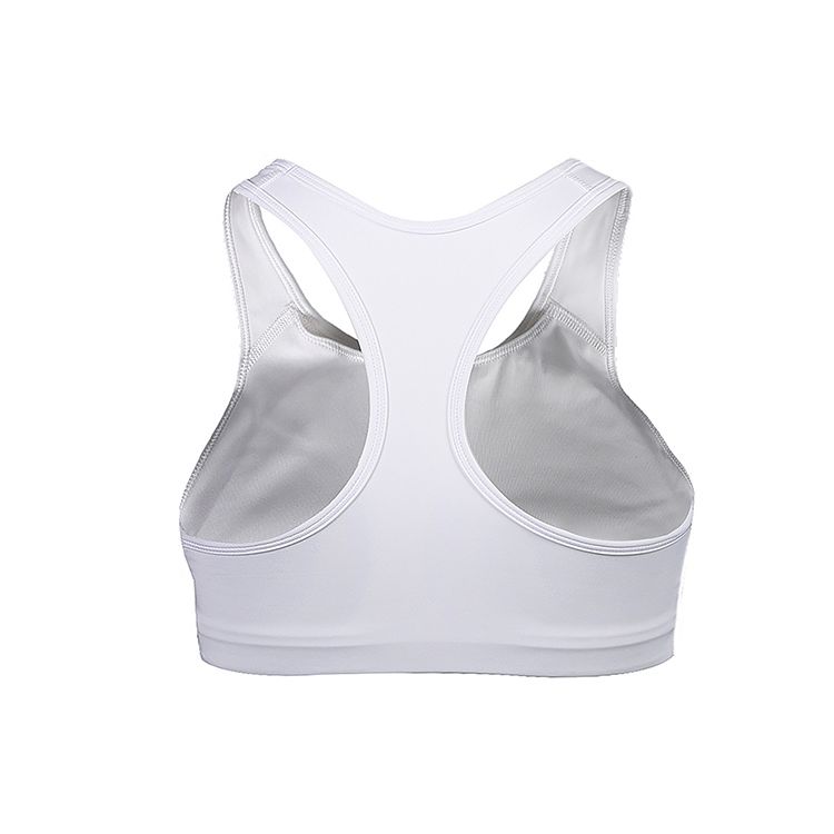 Nike Swoosh Dri-FIT Средняя поддержка Цельный мягкий полиэстер Letter Vintage Sports U-образный вырез Tight спортивный бюстгальтер Женский спортивный бюстгальтер Белый BV3644-100