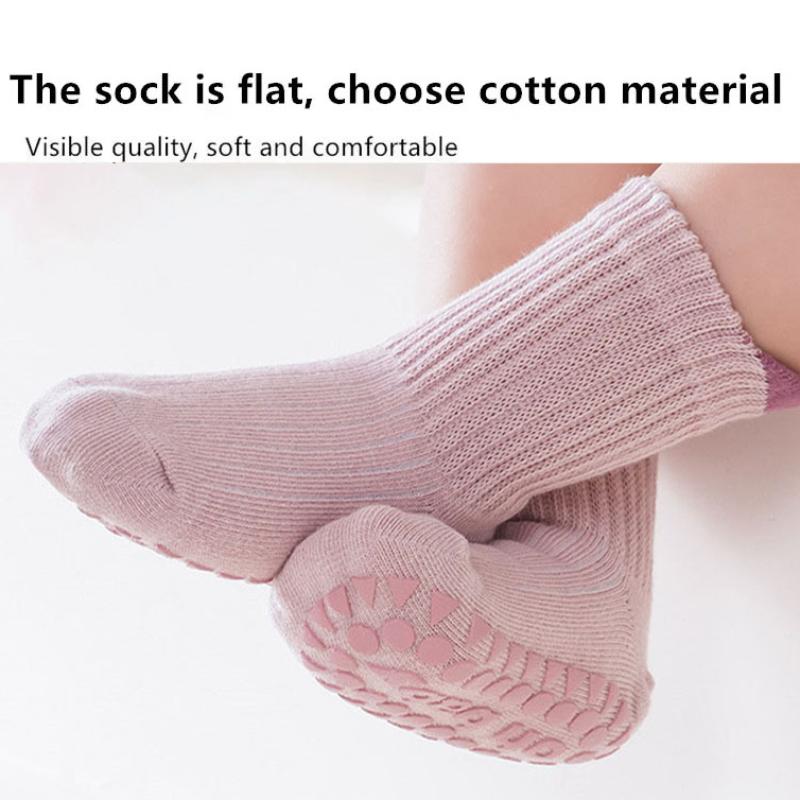 3Pairs/Lot Baby Anti-slip Socks For Boys Girls Low Cut Floor Kids Toddler Sock With Rubber Grips Socken For 0-6Years