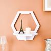 Белая квадратная настенная плавающая полка круглая шестиугольная в форме цветка настенная полка для дисплея
