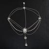 Rhinestone Elegant And Multi Layer Chain Design Women Silver Headwear Jewelry