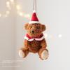 Bear Figure Bear Ornament Plush Cloth Animal Charm New Xmas Hanger Home Scene Layout