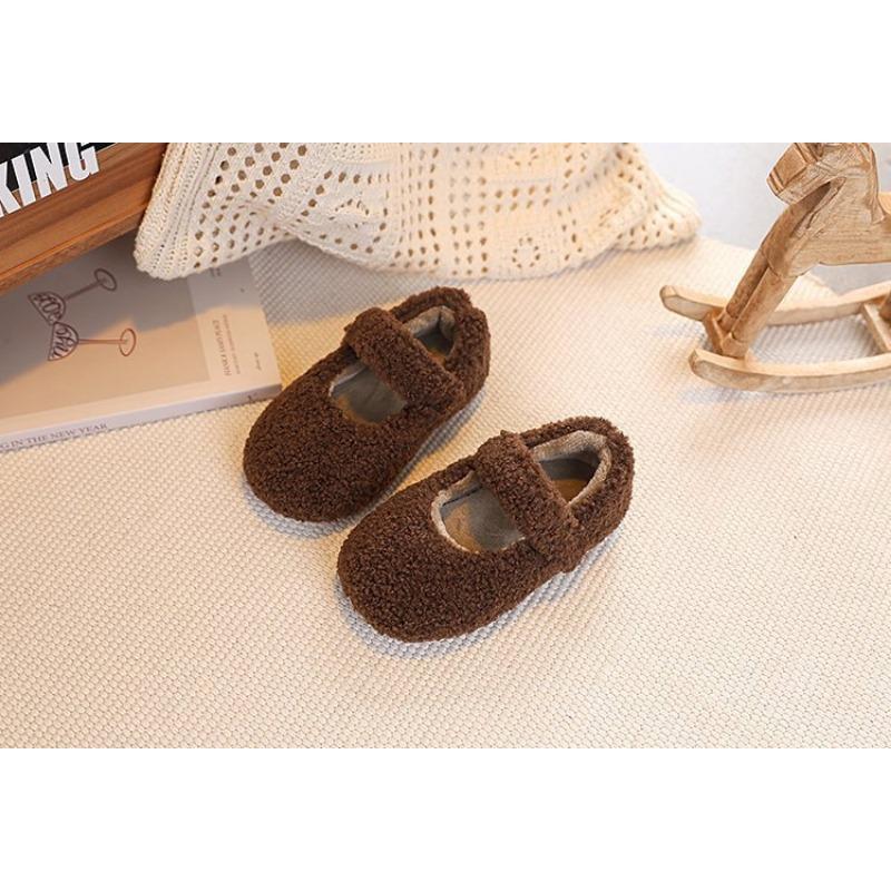 Girls Fleece Lined Winter Warm Kids Cotton Shoes Princess Style Casual Shoes