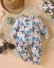 Baby Girl Boy Cute Cow Print Long Sleeve Round Neck Jumpsuit