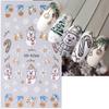 5D Christmas Nail Embossed Sticker Glitter Bear Snowflake Decorations Cute Snowmen Xmas Tree Self-adhesive Sliders Decals