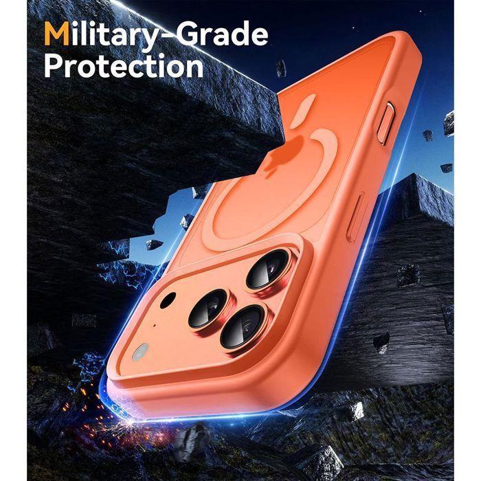 Coque de protection - BOOLING - iPhone 17 Pro Max - Antichoc - avec 2 Verres Trempé - Orange